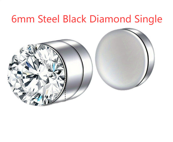 Rhinestone Diamond Magnet Ear Studs Women