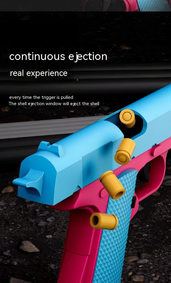 Children's Plastic Automatic Throwing Shell Toy Gun