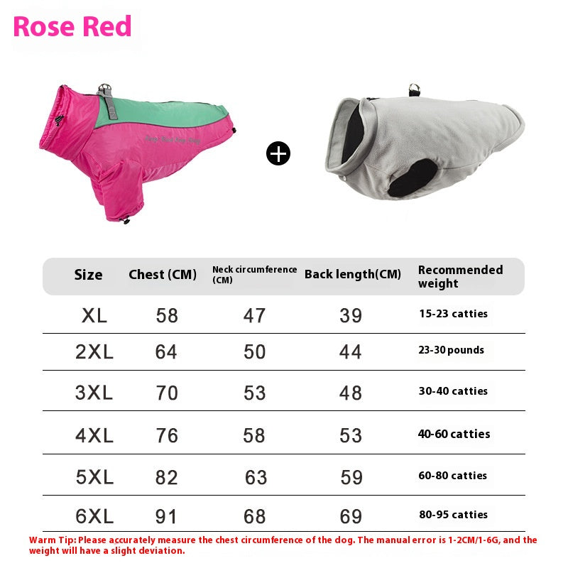 Forro de lã polar para cão - Roupa quente