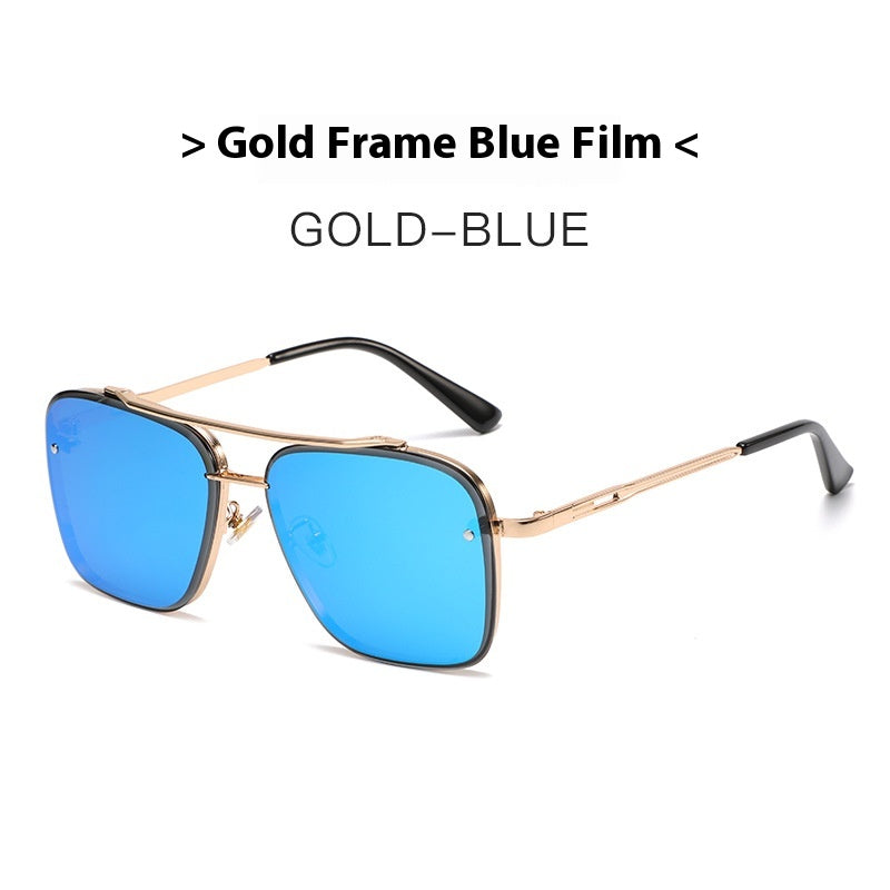 Modische, schlichte Doppelsteg-Sonnenbrille