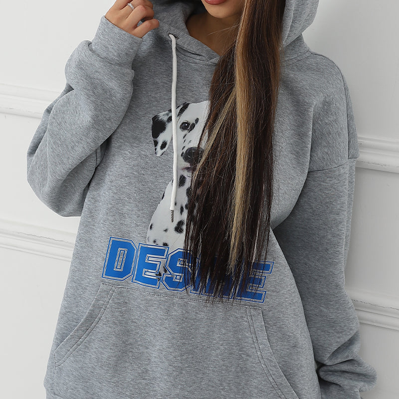 Women's Fashionable Casual Printed Long Sleeved Sweatshirt