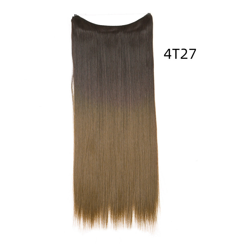 Women's One-piece Adjustable Invisible Straight Multi-color Gradient Hair Extension Fishline
