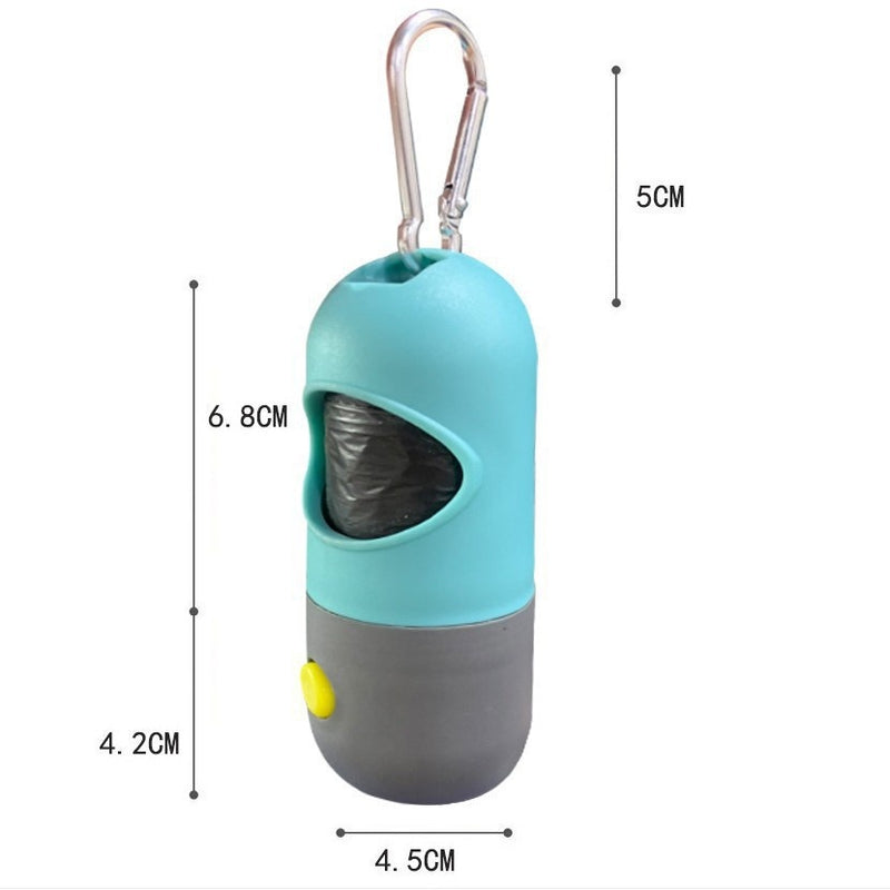 LED-Licht Hundekotbeutelspender für Hunde Katzen Hundekotaufsammlerbeutel Müllbeutelhalter Spender Haustier-Reinigungszubehör