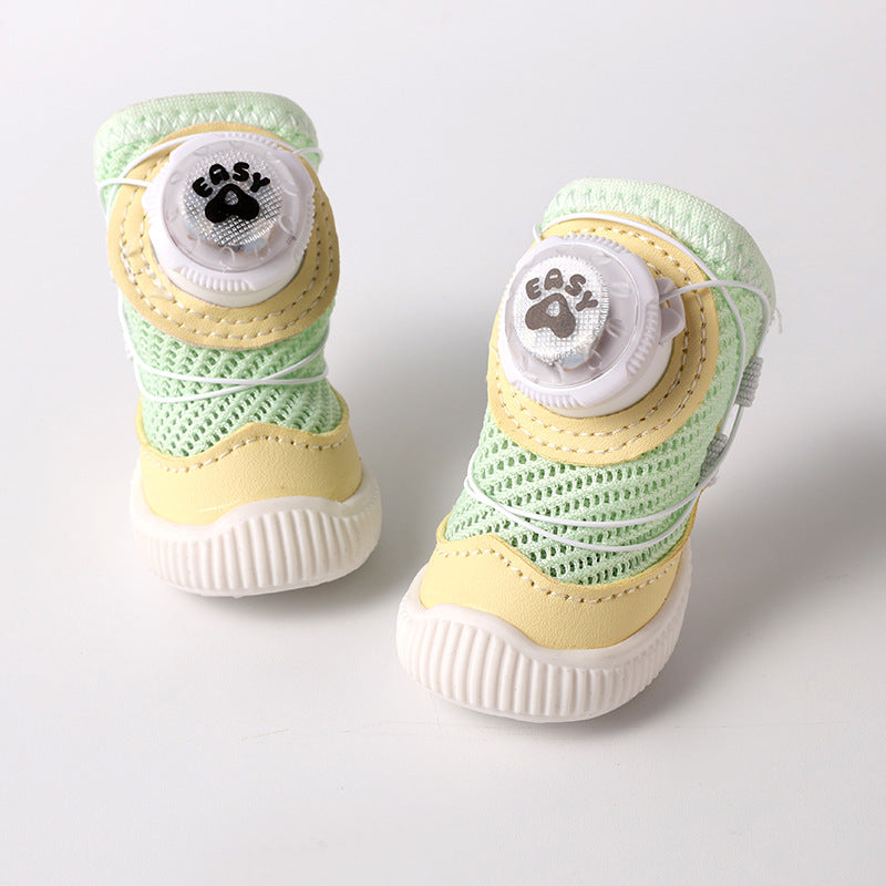 Sapatos de Malha Antiderrapantes com Clipe Giratório e Sola Macia Respiráveis para Pequenos Animais de Estimação