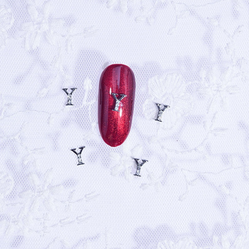 26 Letter Alloy Nail Ornament Nail Crystal