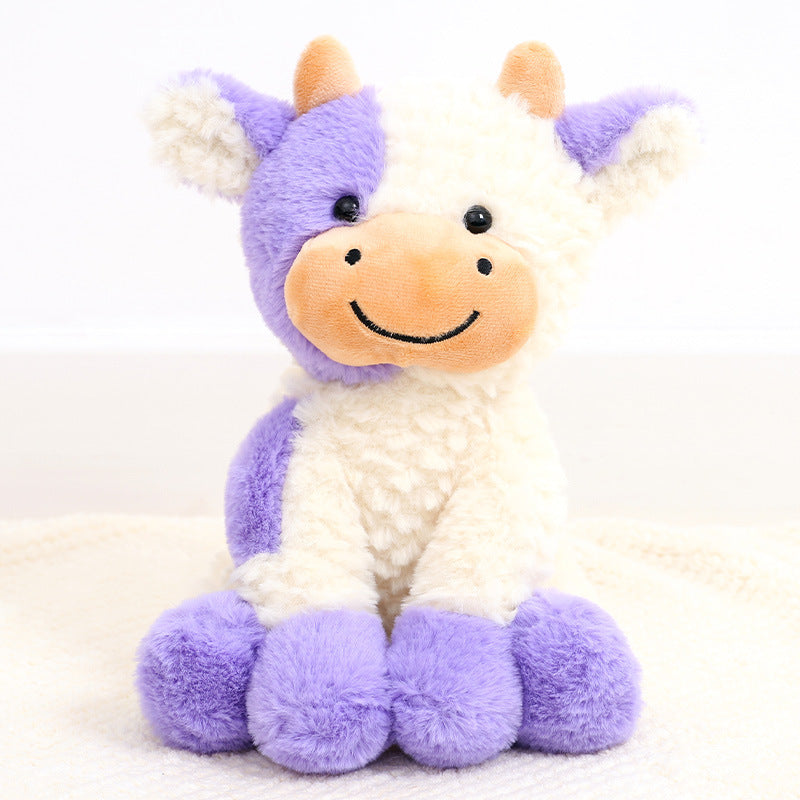 Brinquedo Peluche de Vaca Sentada Fofinha Boneco de Peluche de Vaca Venda por Grosso Mascote do Ano do Boi