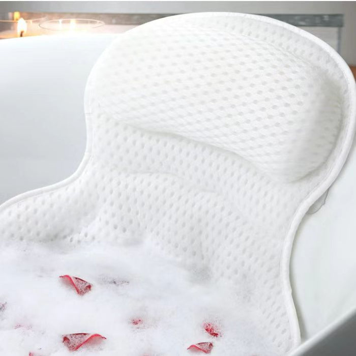 Machine-washable 4D Bath Pillow Bathtub Cushion Bathroom Pillow