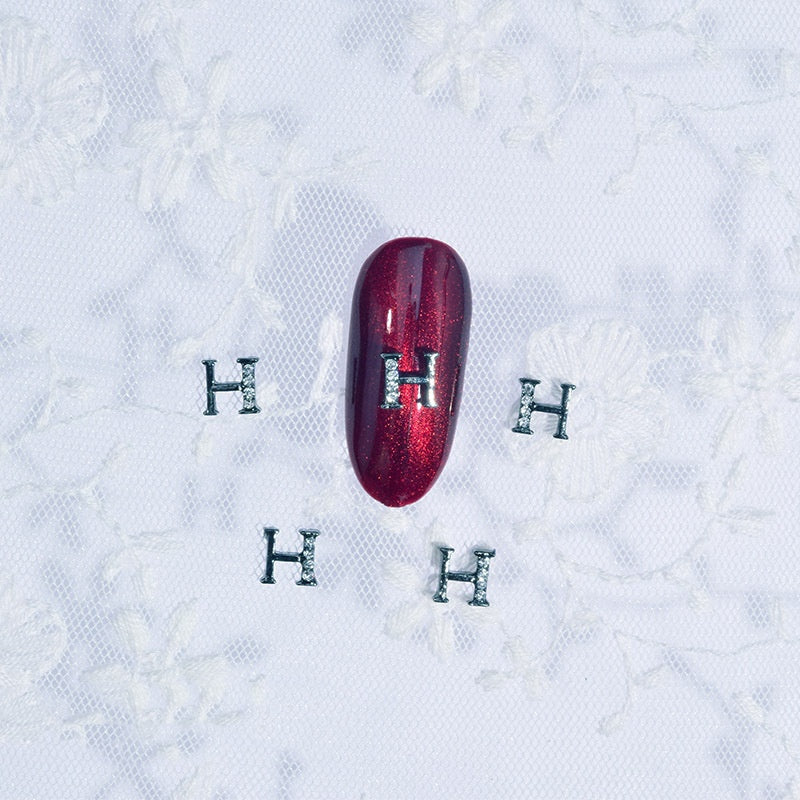 26 Letter Alloy Nail Ornament Nail Crystal