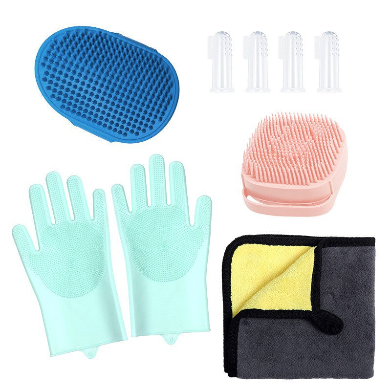 Luvas de Banho para Animais de Estimação Conjunto de Acessórios de Banho para Cães