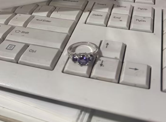 European and American ring engagement ring inlaid zircon ring jewelry