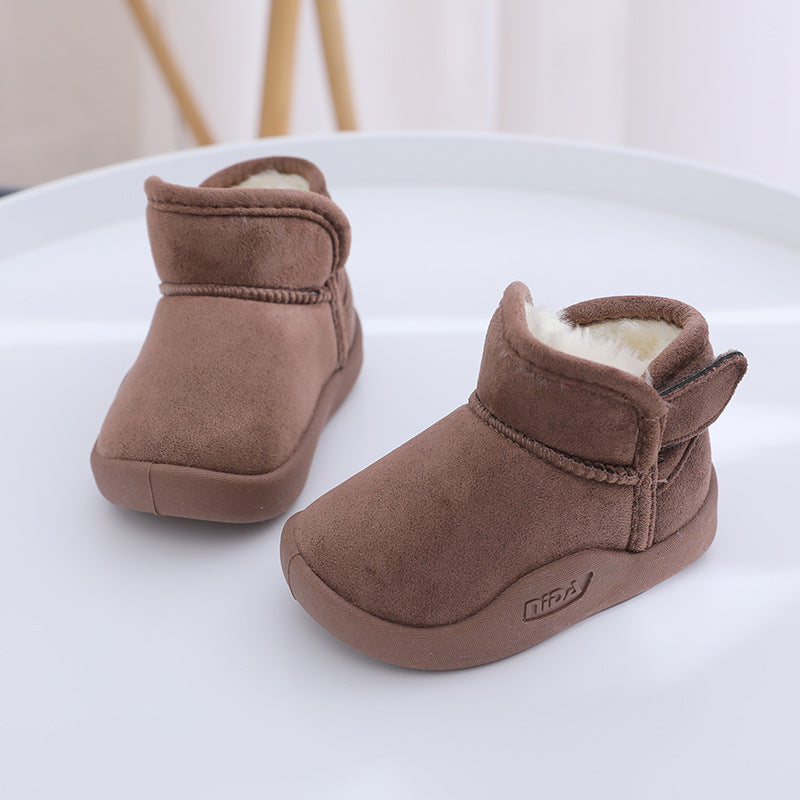 Snow Boots Fleece Lined Padded Warm Keeping Soft Bottom Baby