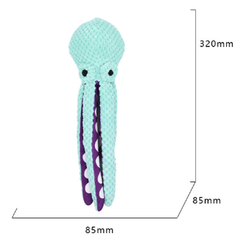 Brinquedo de Peluche para Animais de Estimação Cão Gato Voz Polvo Concha Brinquedo de Puzzle Resistente à Mordida Brinquedo Interativo de Mastigar para Limpeza de Dentes de Cão Artigos para Animais