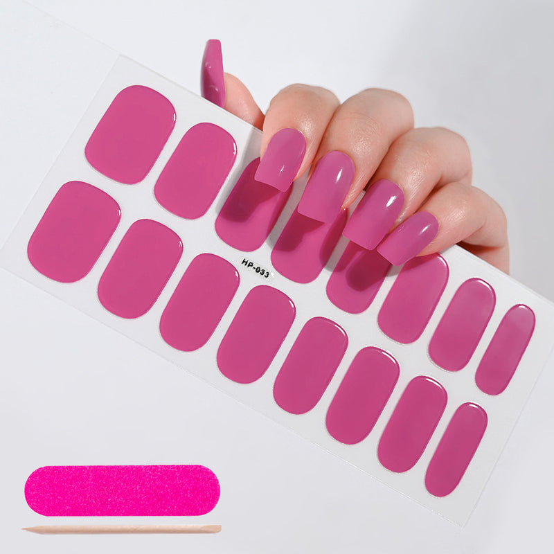 Autocolantes de beleza para unhas, semi-curados, de segunda geração, impermeáveis e duradouros