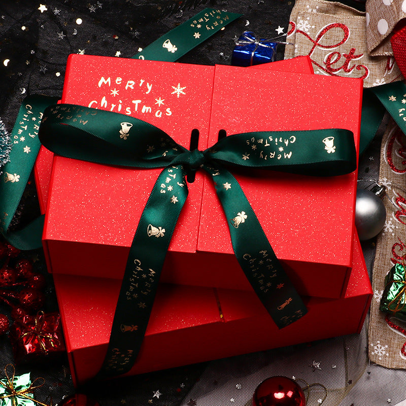Christmas Double-door Bow Gift Box Packing Box Large