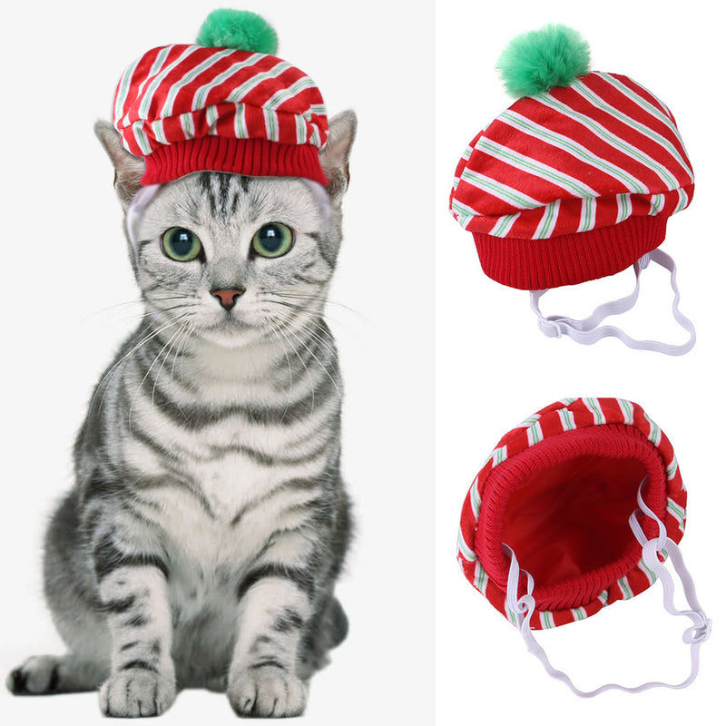 Divertido disfarce de cão e gato, gorro quente, adereço para fotos, acessório de cabeça