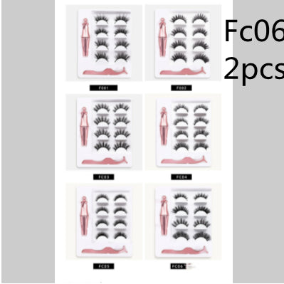 Three pairs of false eyelashes