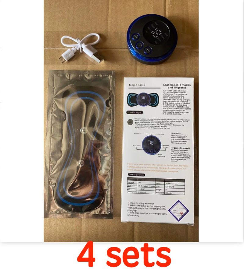 Mini-Massage-Pad Smart-LCD-Display Elektrotherapie-Massagegerät für Halswirbelsäule, Taille und Rücken Schmetterlings-Gerät für die Tasche