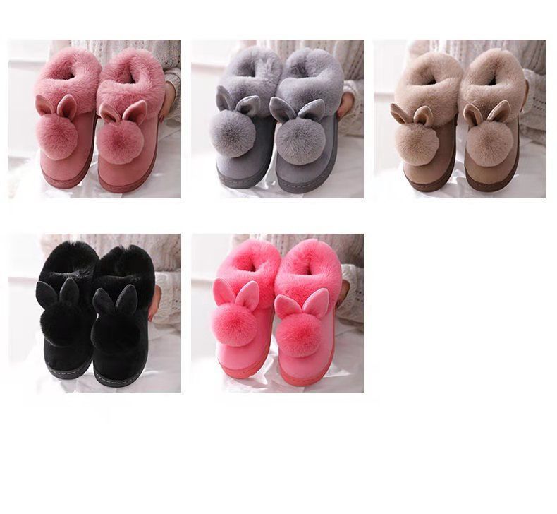 Cute Cotton Slippers With Wrapped Heels