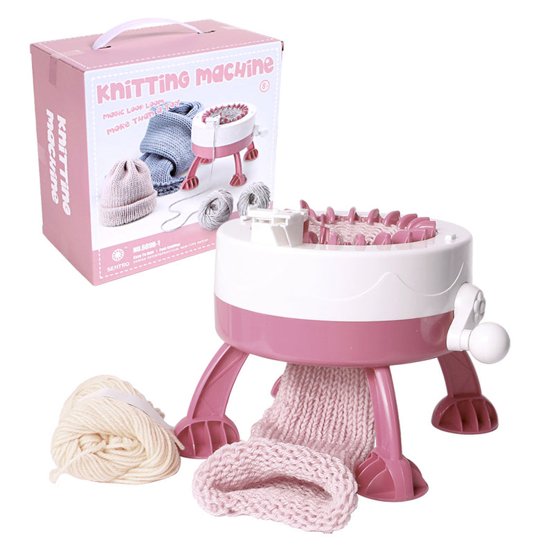 DIY Crafting Kit For Kids Hand-Cranked Knitting Tool For Hats Scarves And Socks