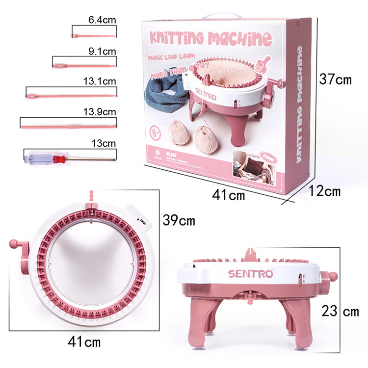 DIY Crafting Kit For Kids Hand-Cranked Knitting Tool For Hats Scarves And Socks