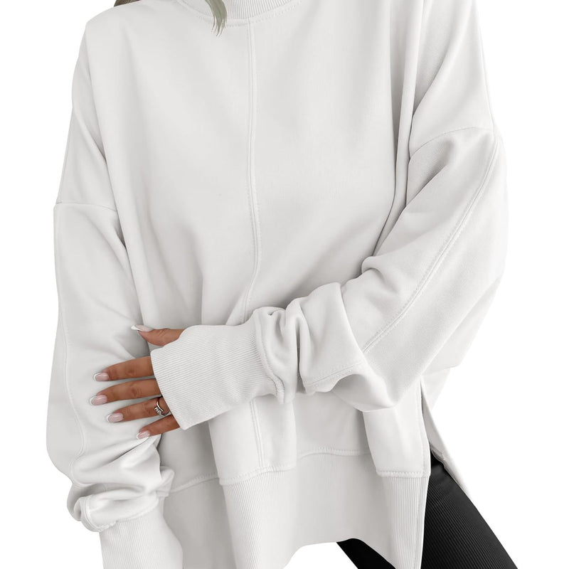 Fashion Casual Round Neck Pullover Loose Sports Long-sleeved Sweater