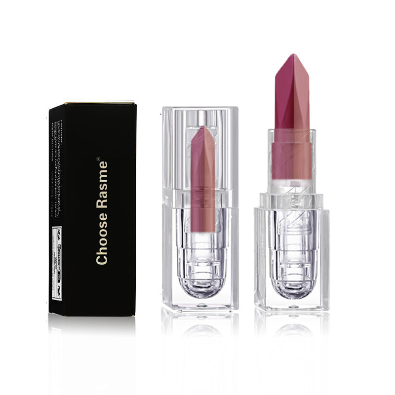 Batom «lip mud» de longa duração, 2 em 1, de tom duplo e efeito mate suave, com um acabamento aveludado mate, perolado e iridescente, à prova de manchas e resistente a borrões.