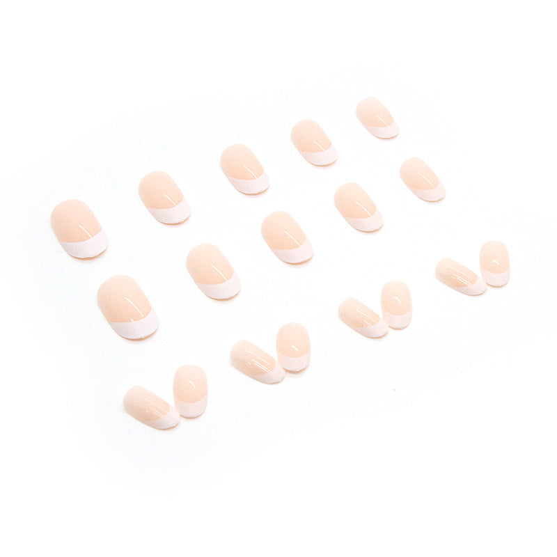 White Toned Minimalist Subtly Alluring French Style Press On Nails