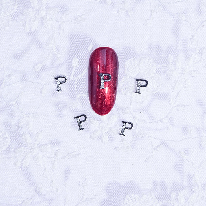 26 Letter Alloy Nail Ornament Nail Crystal