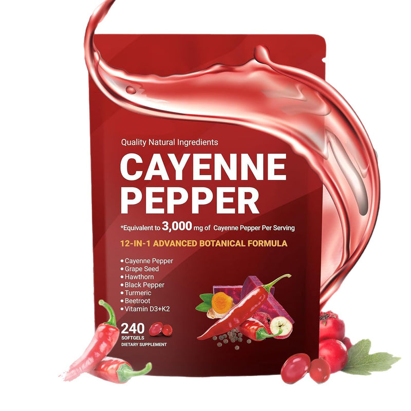 Grenzüberschreitende Cayennepfeffer-Vitamin-Softgels, 240 Stück, gefragter Vorrat