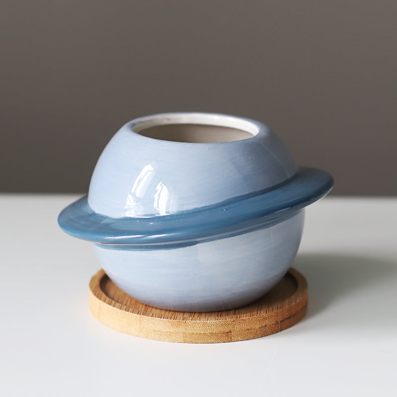 Creative Planet Shape Ceramic Flower Pot