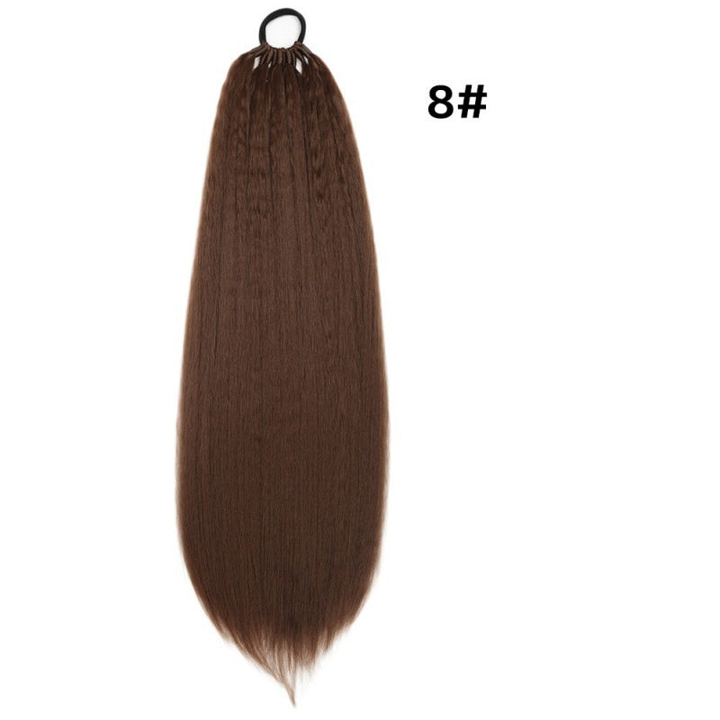 Wig Ponytail 60 Cm Long Straight Synthetic Ponytail Extension Made Of Heat-resistant Fiber