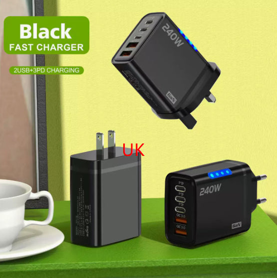 USB3PD Multi-port Charger Compatible With 240W