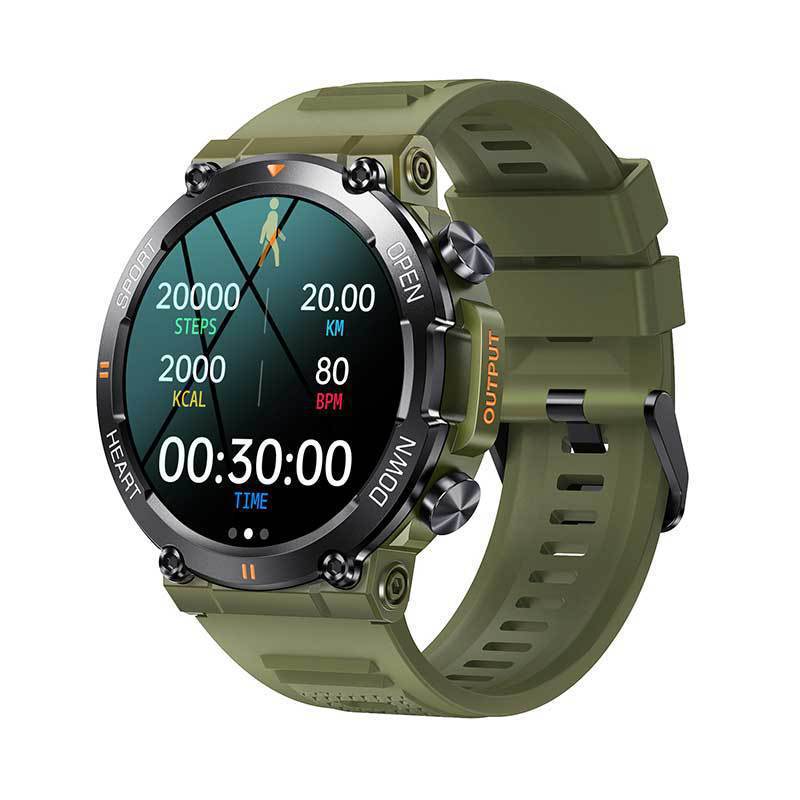 Smartwatch com Chamadas, Música, Meteorologia, Ritmo Cardíaco e Pressão Arterial