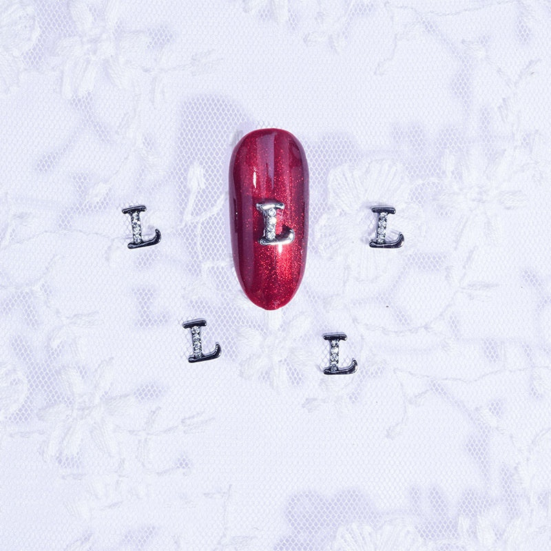 26 Letter Alloy Nail Ornament Nail Crystal