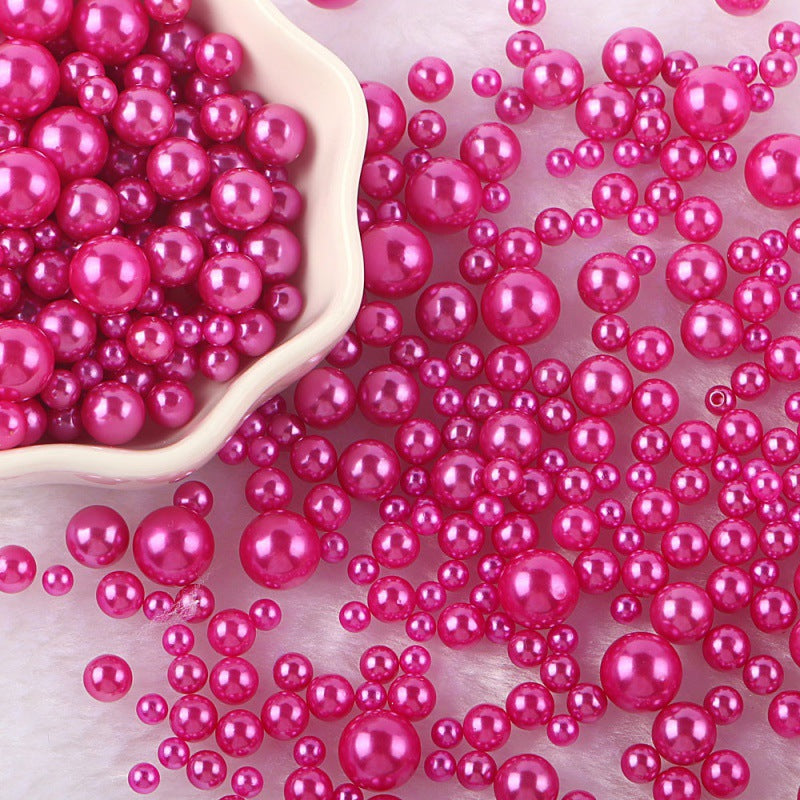 Mixed Size Non-hole Color Plastic Beads DIY Ornament Accessories