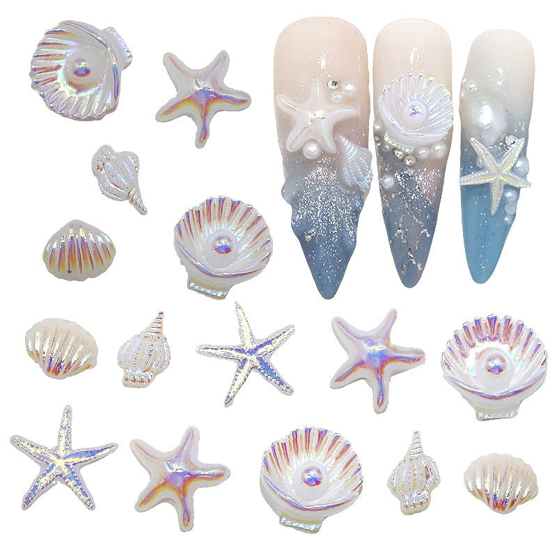 Marine Series Conch Shell Resin DIY Nail Accessories