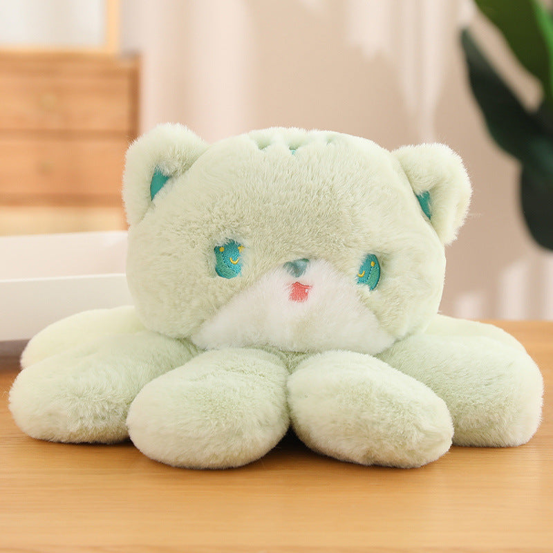 Boneco de gato-alforreca, peluche de gatinho e polvo fofo