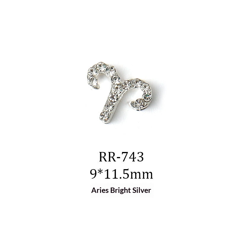 Creative 3D Twelve Zodiac Sign Nail Art Accessories