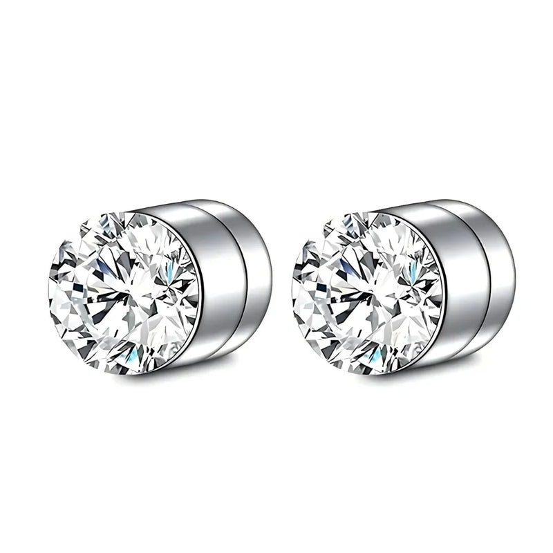 Rhinestone Diamond Magnet Ear Studs Women
