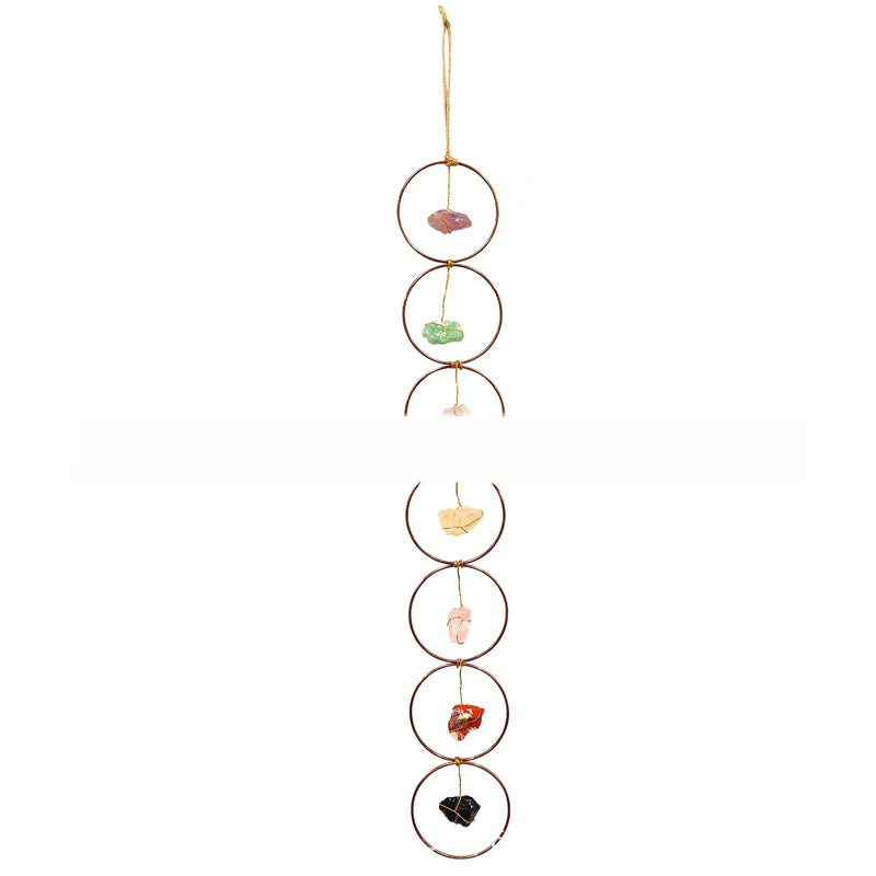 Decoração de Parede com 7 Cristais Preciosos Ornamentos de Parede com 7 Pedras de Cristal