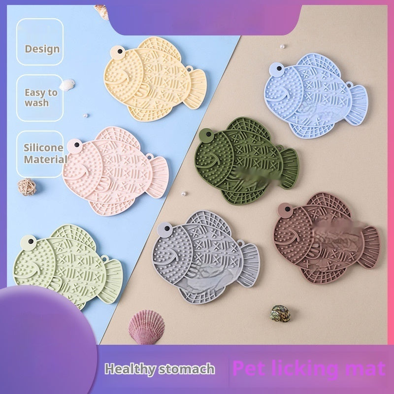 Silicone Pet Slow Food Anti-queda Anti-transbordamento Almofada para lamber cães