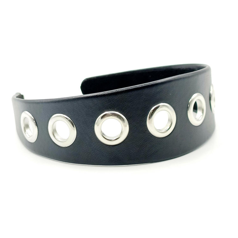 Fashion Large Rivet Punk Style Wide Version Personality Headband