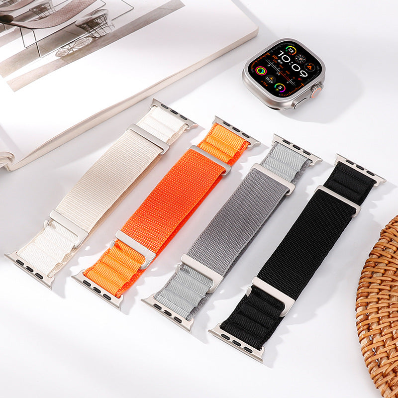 Bracelete de relógio em nylon com fivela em C e duas secções de ajuste rápido