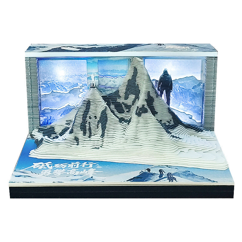 3D Sticky Note Paper Carving Creative Annual Meeting Tear-off Desktop Notepad Ornament