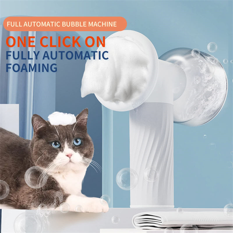 Escova de Banho Automática com Dispensador de Champô para Cão e Gato, Escova Elétrica de Massagem e Limpeza para Animais de Estimação, Pente de Banho para Cão e Gato