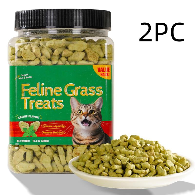 Petiscos para biscoitos de grama para gatos e suplementos para a saúde de animais de estimação