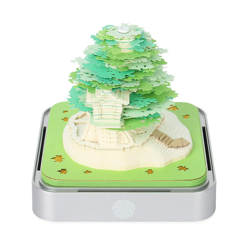 3D Sticky Note Paper Carving Creative Annual Meeting Tear-off Desktop Notepad Ornament