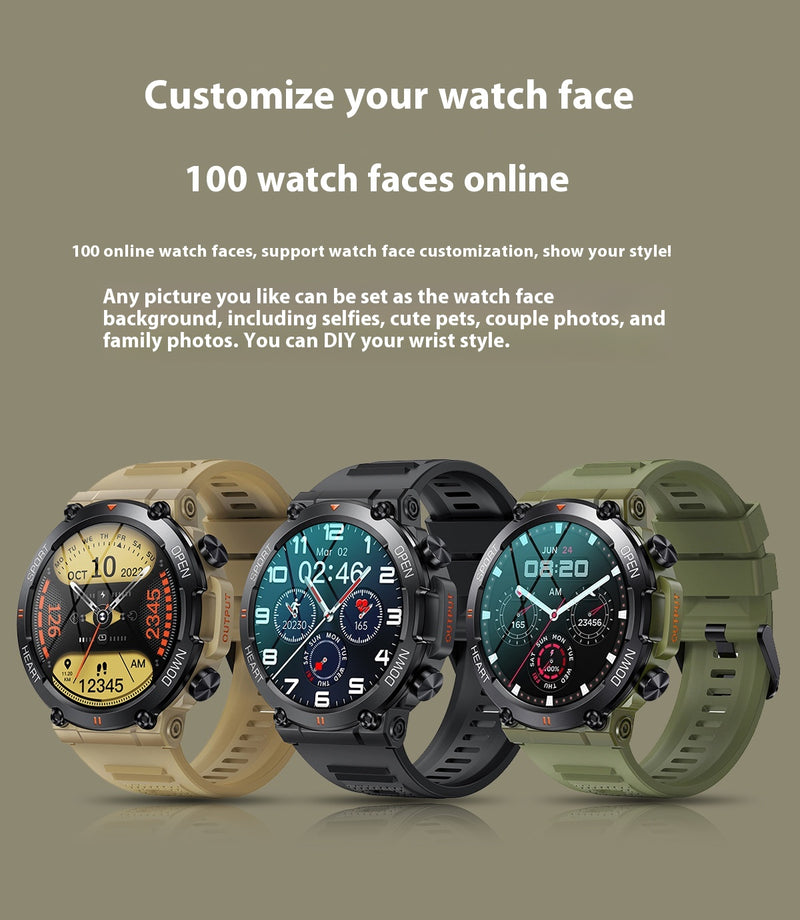 Smartwatch com Chamadas, Música, Meteorologia, Ritmo Cardíaco e Pressão Arterial