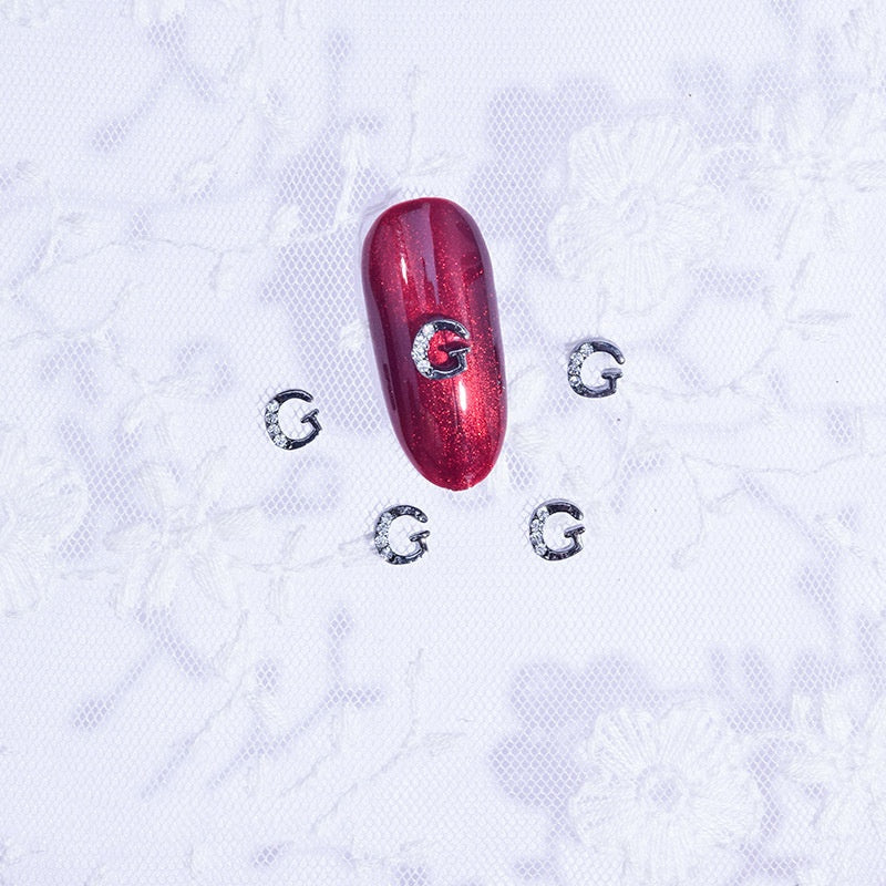 26 Letter Alloy Nail Ornament Nail Crystal