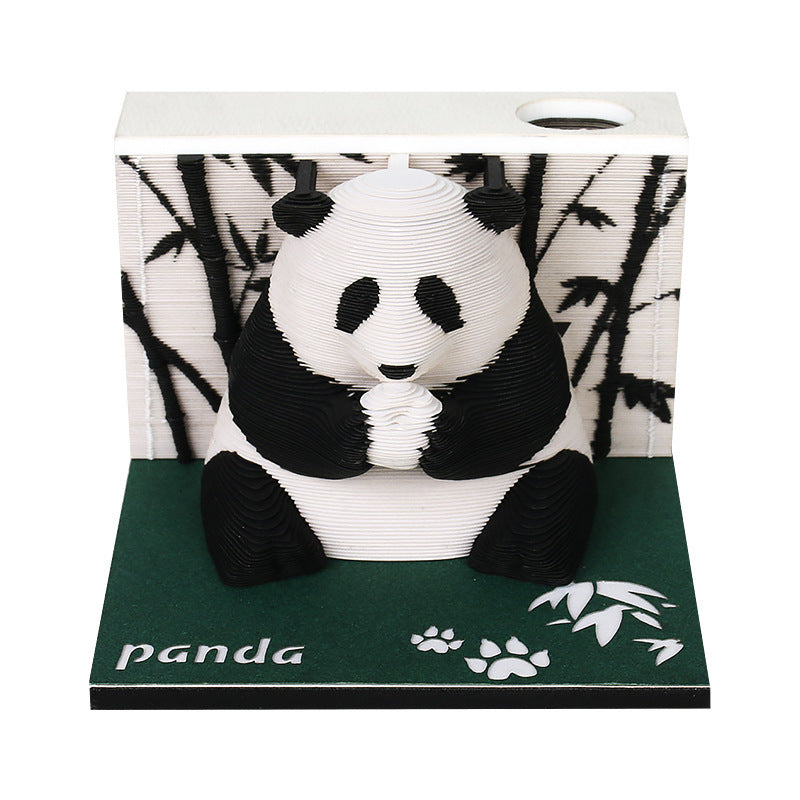 3D Sticky Note Paper Carving Creative Annual Meeting Tear-off Desktop Notepad Ornament